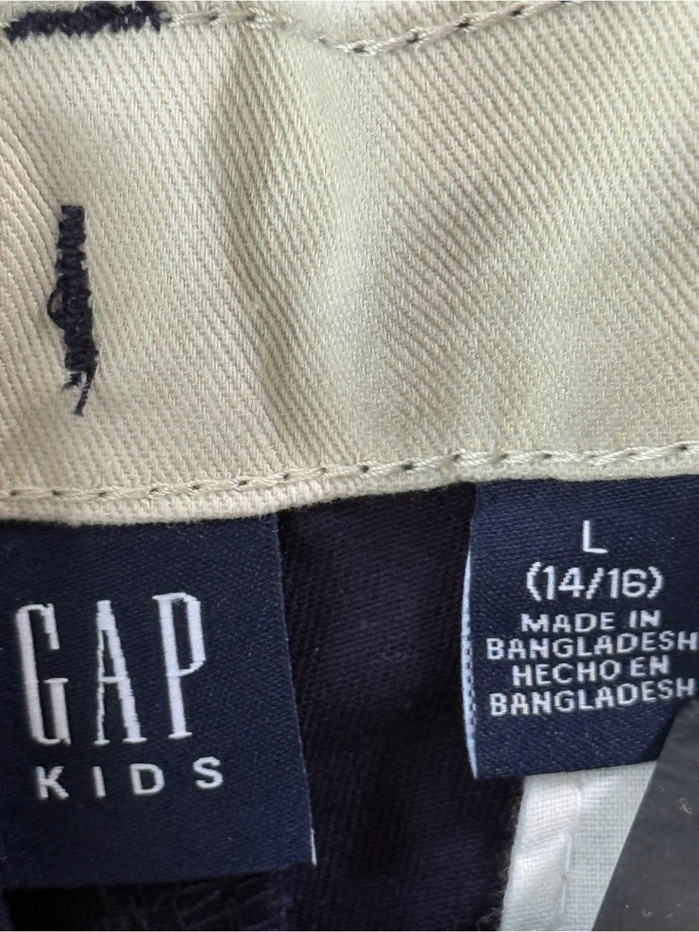 GAP Kids Teen Boys Twill Pants Dark Navy Chino Pants Big Boys size 14/16 - Picture 4 of 9